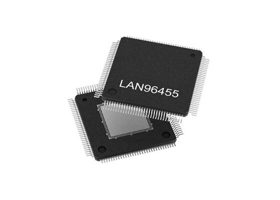 LAN96455ST-I/8MW ईथरनेट आईसी 5-पोर्ट ईथरनेट स्विच एकीकृत 10/100/1000BASE-T PHYs के साथ