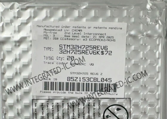इंटीग्रेटेड सर्किट चिप STM32H725REV6 STM32H725 32 बिट RISC कोर MCU चिप