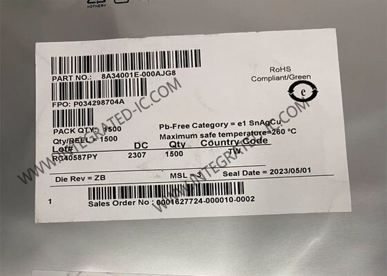 एकीकृत सर्किट चिप 8A34001E-000AJG8 IEEE 1588 के लिए आठ चैनल सिस्टम सिंक्रनाइज़र