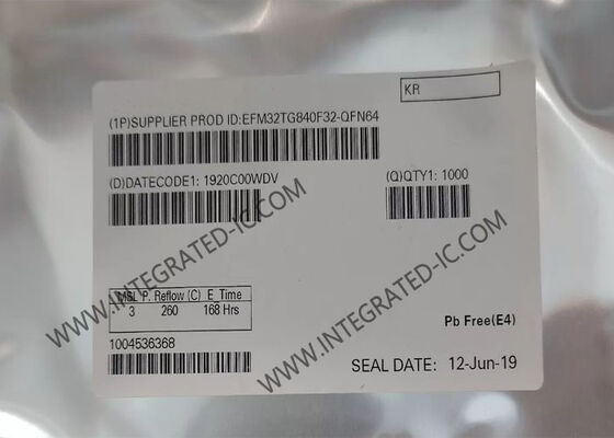 EFM32TG840F32-QFN64 माइक्रोकंट्रोलर MCU 32-बिट ARM कॉर्टेक्स-M3 अल्ट्रा लो पावर और 32MHz स्पीड के साथ