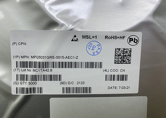 सिंगल पोर्ट USB PD कंट्रोलर MPQ5031GRE-0015-AEC1-Z USB PD 3.0 MPQ5031 QFN20