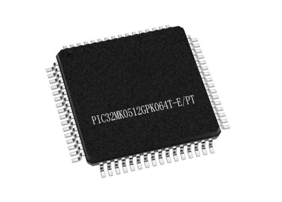 32 बिट सिंगल कोर PIC32MK0512GPK064T-E/PT 64-TQFP माइक्रोकंट्रोलर MCU 120MHz