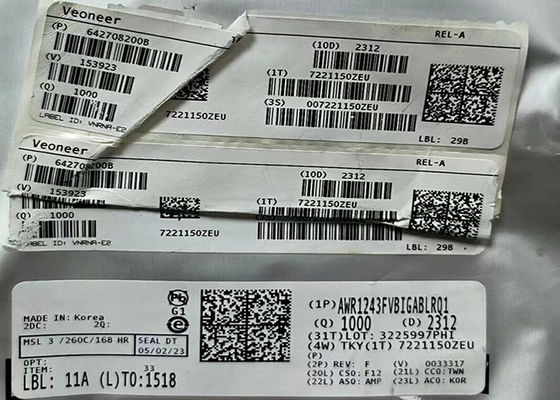 आरएफ ट्रांससीवर आईसी AWR1243FVBIGABLRQ1 सिंगल-चिप एफएमसीडब्ल्यू ट्रांससीवर 161-टीएफबीजीए