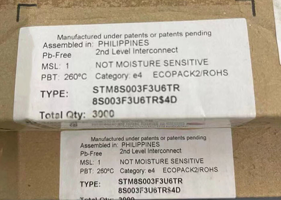 16MHz माइक्रोकंट्रोलर MCU STM8S003F3U6TR 8-बिट माइक्रोकंट्रोलर चिप 20-UFQFN