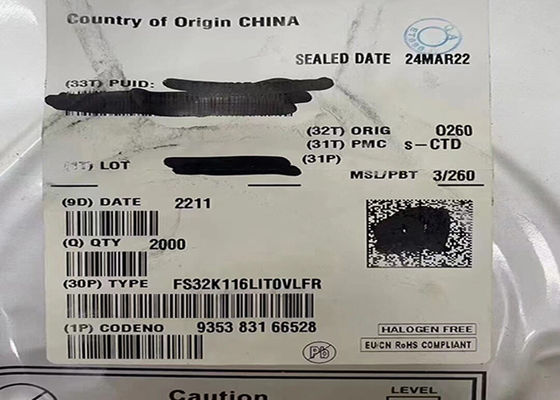 माइक्रोकंट्रोलर MCU FS32K116LIT0VLFR 48MHz ARM कॉर्टेक्स-M0+ S32K माइक्रोकंट्रोलर IC 48-LQFP