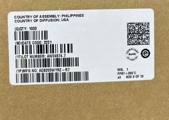 AD8205WYRZ एकीकृत सर्किट चिप एकल आपूर्ति 42 वी सिस्टम अंतर एम्पलीफायर