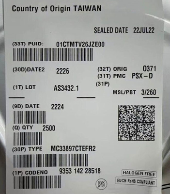 MC33897CTEFR2 एकीकृत सर्किट चिप 500mV सिंगल-वायर कैन ट्रांससीवर SOIC-14