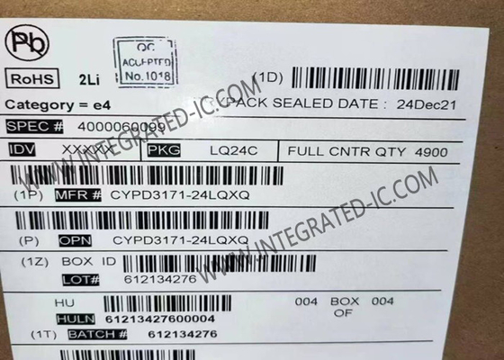 CYPD3171-24LQXQ एकीकृत सर्किट चिप EZ-PDTM CCG3PA यूएसबी प्रकार-सी पोर्ट नियंत्रक