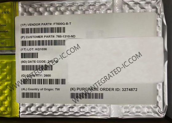 एकीकृत सर्किट चिप FT600Q-B-T 1.65V से 3.6V QFN56 यूएसबी ब्रिज नियंत्रक