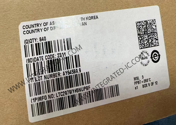 एकीकृत सर्किट चिप LTC2979IY 9V से 72V आदर्श डायोड ब्रिज नियंत्रक DFN8