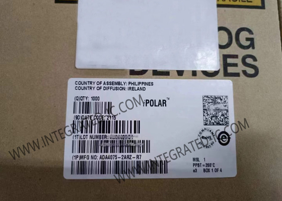 ADA4075-2ARZ एकीकृत सर्किट चिप 6.5MHz अल्ट्रालो शोर एम्पलीफायर कम शक्ति पर