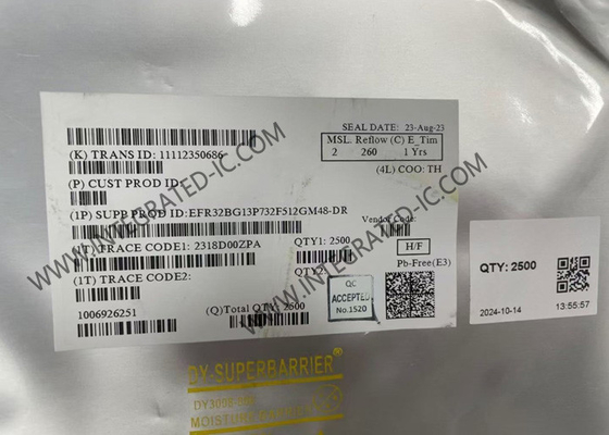 EFR32BG13P732F512GM48-DR BT IC 2.4GHz EFR32 ब्लू गीको BT कम ऊर्जा SoCs QFN-48