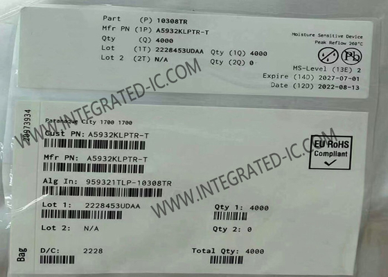 A5932KLPTR इंटीग्रेटेड सर्किट चिप थ्री-फेज सिनोसाइडल सेंसरलेस फैन कंट्रोलर TSSOP-24