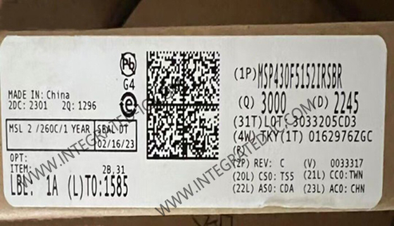 MSP430F5152IRSBR माइक्रोकंट्रोलर MCU 16-बिट MCU 25MHz मिश्रित-सिग्नल माइक्रोकंट्रोलर