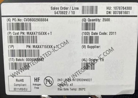 MAX4715EXK एकीकृत सर्किट चिप 400mOhm एकल आपूर्ति SPST एनालॉग स्विच SC70-5