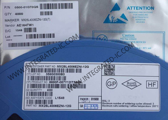 MX25L4006EZNI-12G मेमोरी आईसी चिप 4Mbit CMOS सीरियल NOR फ्लैश मेमोरी आईसी WSON-8