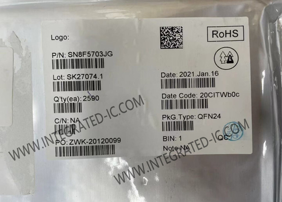 SN8F5703JG माइक्रोकंट्रोलर MCU 8MHz 8051-आधारित माइक्रोकंट्रोलर IC QFN-24