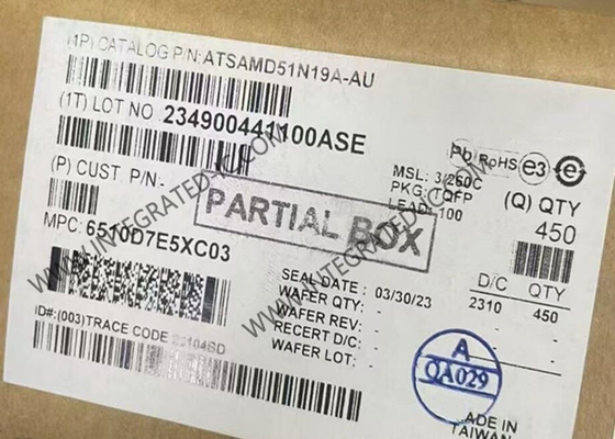 ATSAMD51N19A-AU माइक्रोकंट्रोलर MCU 120MHz 32-बिट ARM कॉर्टेक्स-M4F MCU TQFP-100 पैकेज