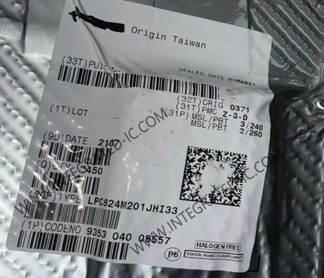 LPC824M201JHI33 माइक्रोकंट्रोलर MCU 30MHz 32-बिट सिंगल-कोर माइक्रोकंट्रोलर HVQFN-33
