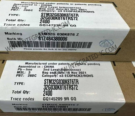 STM32G030K8T6TR माइक्रोकंट्रोलर MCU 64MHz 32-बिट सिंगल-कोर माइक्रोकंट्रोलर LQFP-32