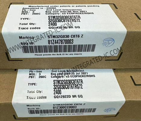 STM32G030C8T6TR माइक्रोकंट्रोलर MCU 64MHz 32-बिट सिंगल-कोर MCU LQFP-48 एम्बेडेड MCU
