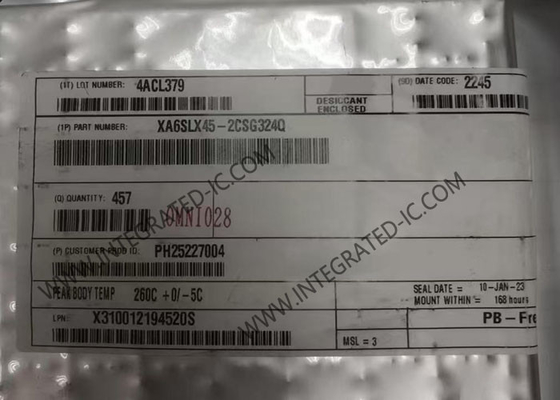 XA6SLX45-2CSG324Q फील्ड प्रोग्राम करने योग्य गेट सरणी स्पार्टन-6 ऑटोमोटिव एफपीजीए आईसी सीएसबीजीए-324 पैकेज