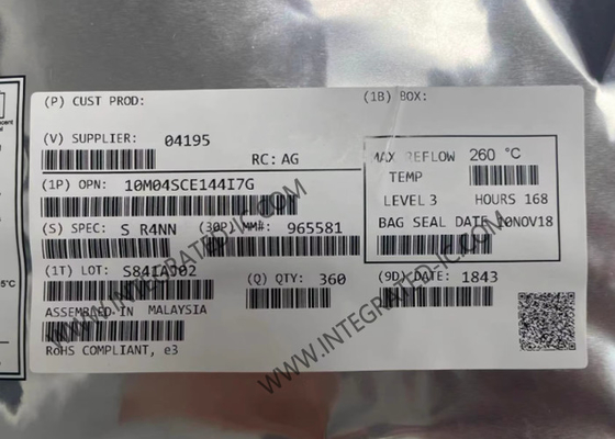 फील्ड प्रोग्राम करने योग्य गेट सरणी 10M04SCE144I7G 144-LQFP MAX 10 FPGA एकीकृत सर्किट 450MHz