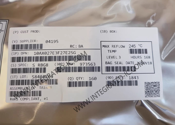 10AX027E3F27E2SG फ़ील्ड प्रोग्राम करने योग्य गेट सरणी उच्च प्रदर्शन Arria 10 GX FPGA IC