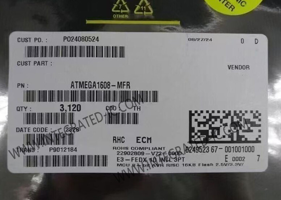 ATMEGA1608-MFR माइक्रोकंट्रोलर MCU 20MHz 8-बिट AVR कोर माइक्रोकंट्रोलर VQFN-32