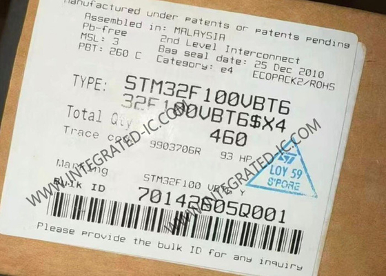 STM32F100VBT6 माइक्रोकंट्रोलर एमसीयू उच्च प्रदर्शन 32-बिट एकल कोर माइक्रोकंट्रोलर आईसी