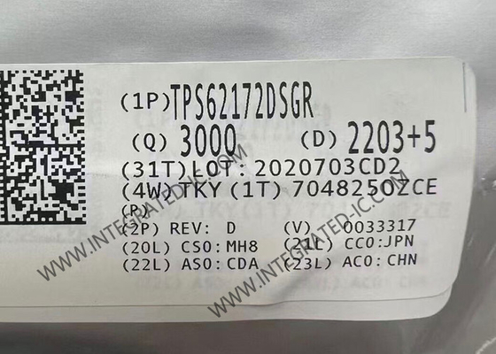 TPS62172DSGR इंटीग्रेटेड सर्किट चिप 3V से 17V 0.5A स्टेप-डाउन कन्वर्टर्स विथ डीसीएस-कंट्रोलTM