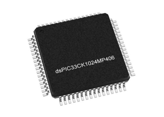 DSPIC33CK1024MP406-E/PT माइक्रोकंट्रोलर MCU सिंगल-कोर डिजिटल सिग्नल कंट्रोलर TQFP-64