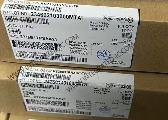 ईथरनेट आईसी KSZ9031RNXIC RGMII इंटरफेस QFN-48 के साथ गीगाबिट ईथरनेट ट्रांससीवर