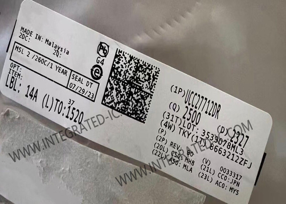 UCC27712DR इंटरलॉक के साथ एकीकृत सर्किट चिप 620V हाफ ब्रिज ड्राइवर
