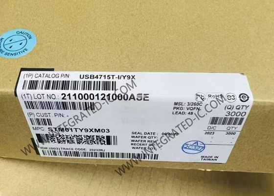 USB4715T-I/Y9X एकीकृत सर्किट चिप USB 2.0 हाई-स्पीड हब नियंत्रक सभी पोर्ट पर फ्लेक्सकनेक्ट के साथ
