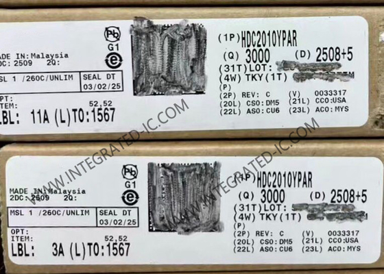 HDC2010YPAR सेंसर IC 50nA कम शक्ति आर्द्रता और तापमान डिजिटल सेंसर DSBGA6