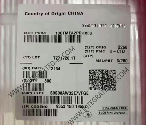 S9S08AW32E7VFGE माइक्रोकंट्रोलर MCU 40MHz 8Bit माइक्रोकंट्रोलर IC 8Bit S08 MCU LQFP44