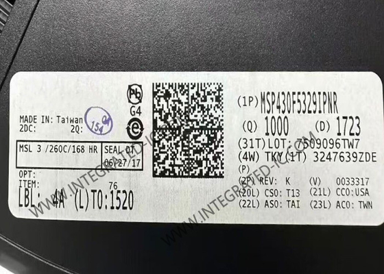 MSP430F5329IPNR माइक्रोकंट्रोलर MCU 25MHz मिश्रित सिग्नल माइक्रोकंट्रोलर 16Bit MCU IC