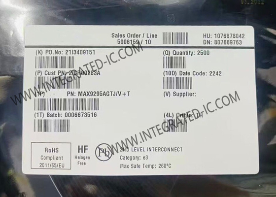 एकीकृत सर्किट चिप MAX9295AGTJ/V DSI इनपुट Serdes GMSL2 सीरियलाइज़र