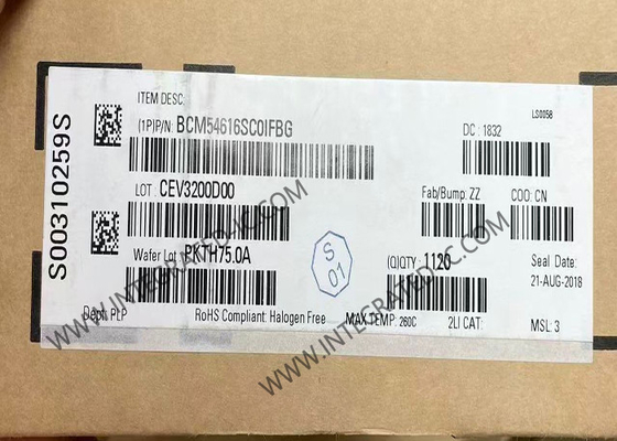 BCM54616SC0IFBG ईथरनेट आईसी एकल चिप एकीकृत तीन गति ईथरनेट ट्रांससीवर