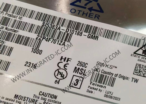 SI5383A-D10188-GMR एकीकृत सर्किट चिप 750MHz नेटवर्क सिंक्रनाइज़र घड़ी LGA56