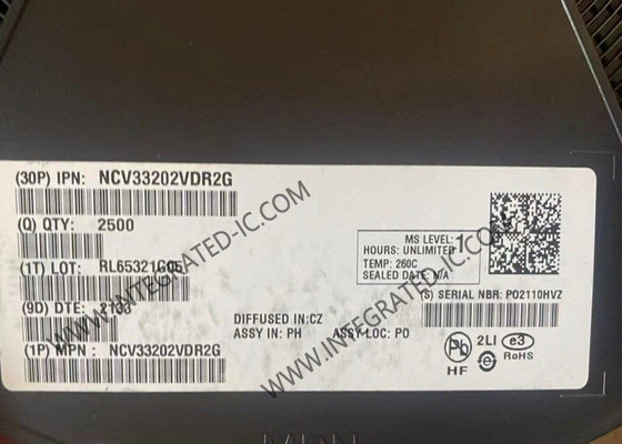 NCV33202VDR2G एकीकृत सर्किट चिप रेल टू रेल I/O हाई आउटपुट ऑपरेशनल एम्पलीफायर