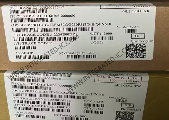 EFM32GG230F512G-E-QFN64 माइक्रोकंट्रोलर MCU ARM कॉर्टेक्स-M3 32-बिट माइक्रोकंट्रोलर