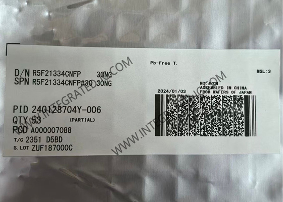 R5F21334CNFP माइक्रोकंट्रोलर MCU 20MHz 16-बिट माइक्रोकंट्रोलर R8C CPU कोर के साथ