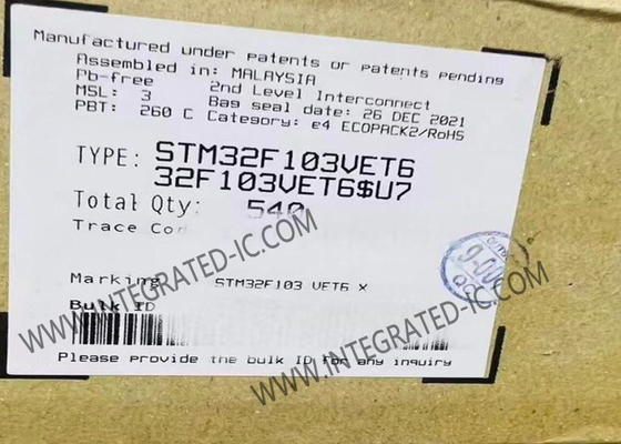 STM32F103VET6 माइक्रोकंट्रोलर MCU 32-बिट सिंगल-कोर MCU 72MHz ARM माइक्रोकंट्रोलर