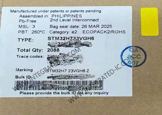 STM32H723VGH6 माइक्रोकंट्रोलर MCU 32 बिट MCU 550MHz ARM कॉर्टेक्स M7 माइक्रोकंट्रोलर IC