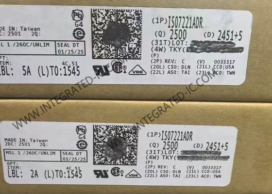 ISO7221ADR एकीकृत सर्किट चिप 2500Vrms डबल चैनल डिजिटल आइसोलेटर SOIC8