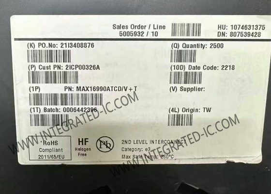 एकीकृत सर्किट चिप MAX16990ATCD 36V 2.5MHz ऑटोमोटिव बूस्ट कंट्रोलर