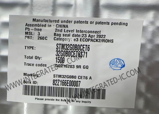 STM32G0B0CET6 32-बिट सिंगल-कोर 64MHz 512KB एंबेडेड माइक्रोकंट्रोलर IC