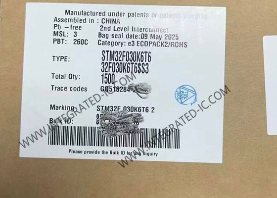 STM32F030K6T6 माइक्रोकंट्रोलर MCU उच्च प्रदर्शन 32-बिट एकल-कोर 48MHz MCU
